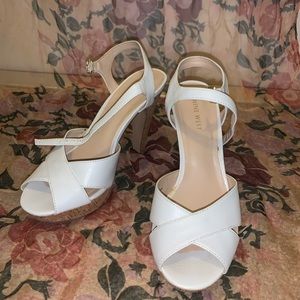 WHITE NINE WEST HEELS